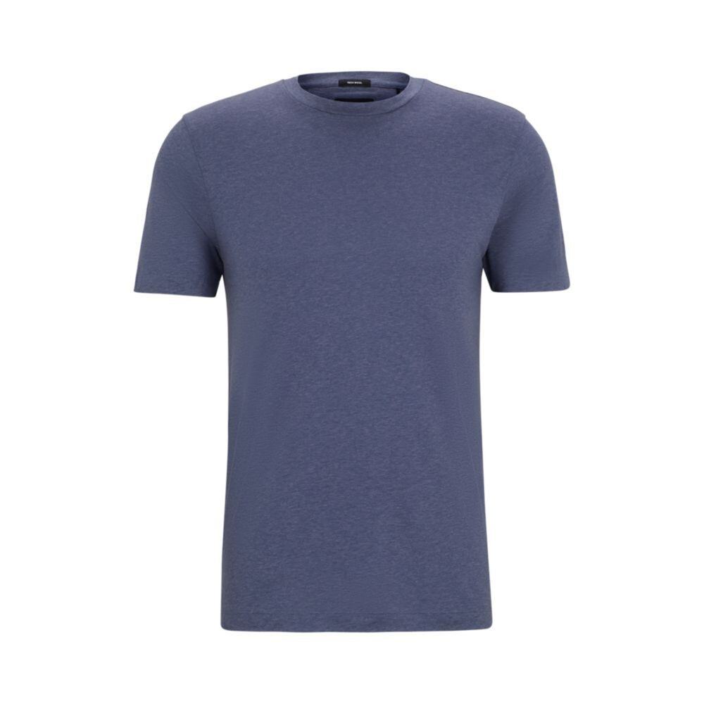 Hugo Boss Slim-Fit Wool Blend Tech Short Sleeve Tee Dark Blue XL